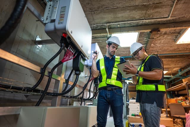 Limsolar Technici aan het werk op het dak